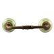 Pea Green Striped Ceramic Bridge Handles